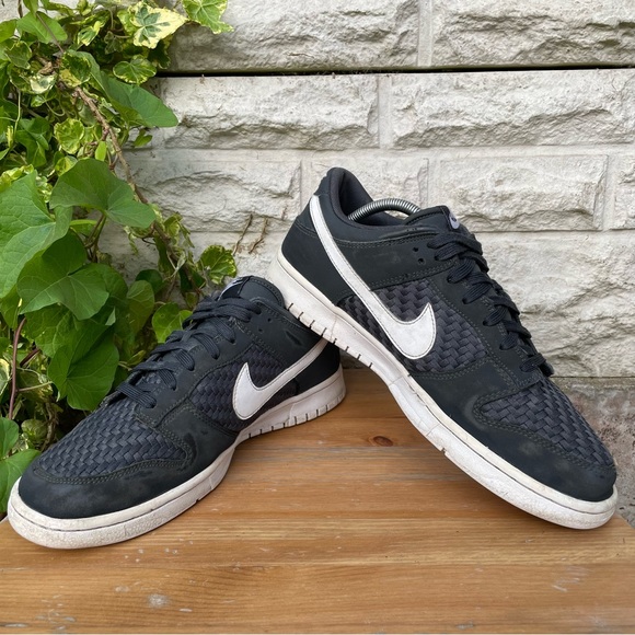 Rare Nike Dunk Woven Size 9 2017 Mens Black White Trainers Sneakers Shoes. - Picture 7 of 10